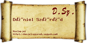 Dániel Szórád névjegykártya